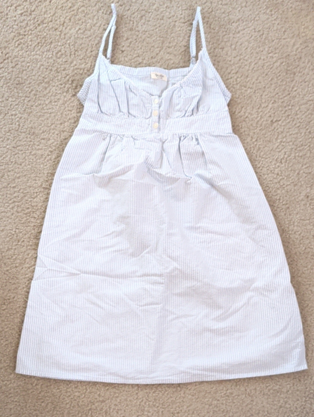 Brandy Mellvile John Galt Light Blue Striped Sundress with Spaghetti Straps